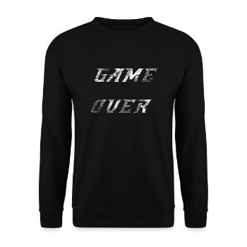Game Over grunge - Sweat-shirt Unisexe - noir - Devant - Alina (178cm) & Michal (187cm)