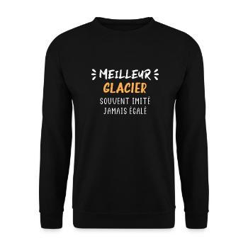Souvent imité jamais égalé meilleur glacier - Sweat-shirt Unisexe - noir - Devant - Alina (178cm) & Michal (187cm)