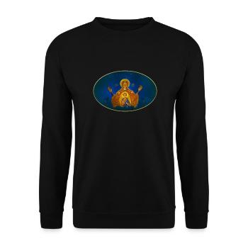 ORTHODOX ICONOGRAPHY - Unisex Sweatshirt - black - Front - Alina (178cm) & Michal (187cm)