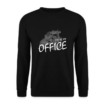 Tracteur à domicile chemise de bureau drôle cadeau agriculteur - Sweat-shirt Unisexe - noir - Devant - Alina (178cm) & Michal (187cm)