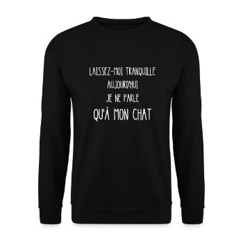 laissez-moi tranquille - Sweat-shirt Unisexe - noir - Devant - Alina (178cm) & Michal (187cm)