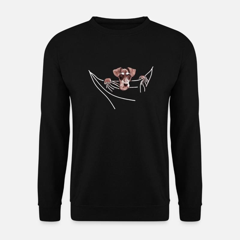 Dackel Jagdhund in der Tasche - Unisex Pullover - Schwarz