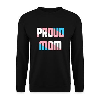 Proud Mom Transgender LGBTQ CSD Gift Idea - Unisex Sweatshirt - black - Front - Alina (178cm) & Michal (187cm)