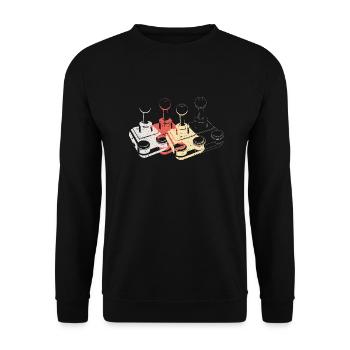 Joystick Player Game Controller retro Gaming 1 - Unisex Sweatshirt - black - Front - Alina (178cm) & Michal (187cm)