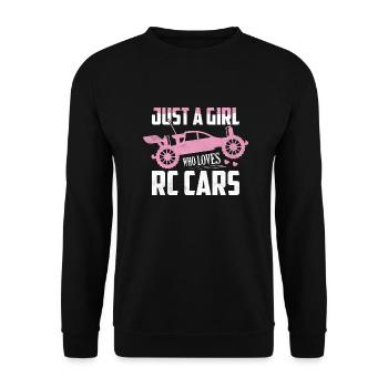 Just A Girl Who Loves RC Cars Model Car Remote Co - Unisex Sweatshirt - black - Front - Alina (178cm) & Michal (187cm)