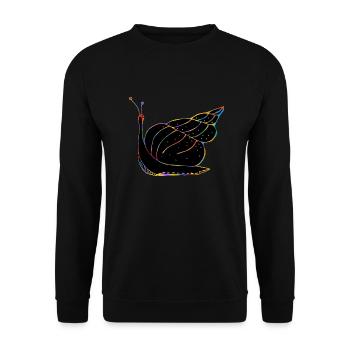 Schnecke - Unisex Pullover - Schwarz - Vorne - Alina (178cm) & Michal (187cm)