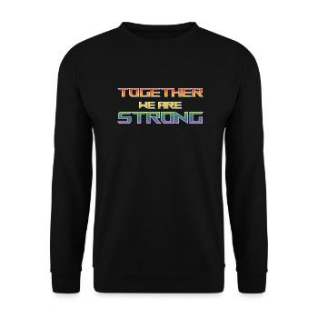 ensemble nous sommes Strong pride chemise noire - Sweat-shirt Unisexe - noir - Devant - Alina (178cm) & Michal (187cm)