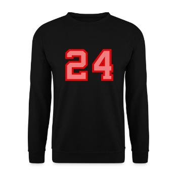 Cool Retro Retrostyle Jersey Number Back Number - Unisex Sweatshirt - black - Front - Alina (178cm) & Michal (187cm)