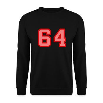 Cool Retro Retrostyle Jersey Number Back Number - Unisex Sweatshirt - black - Front - Alina (178cm) & Michal (187cm)