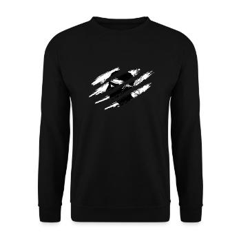Corsica Flag Corsica Flag Corsica Corsica - Unisex Sweatshirt - black - Front - Alina (178cm) & Michal (187cm)