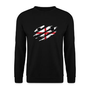 Sardinien Flagge Sardische Fahne Sardegna Fahne - Unisex Pullover - Schwarz - Vorne - Alina (178cm) & Michal (187cm)