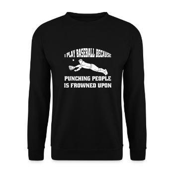 Baseball Baseball Lover Cadeau Jeu de baseball - Sweat-shirt Unisexe - noir - Devant - Alina (178cm) & Michal (187cm)