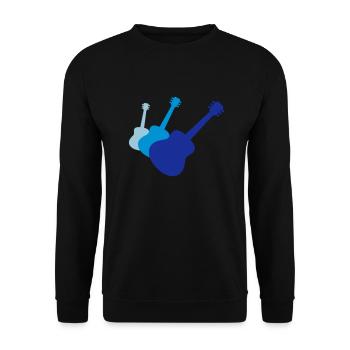 3 guitars guitar guitar play - Unisex Sweatshirt - black - Front - Alina (178cm) & Michal (187cm)