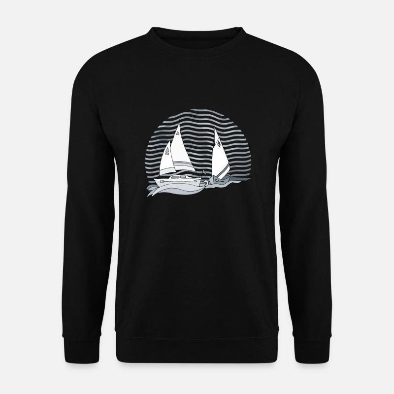 Segelboote - Unisex Pullover - Schwarz