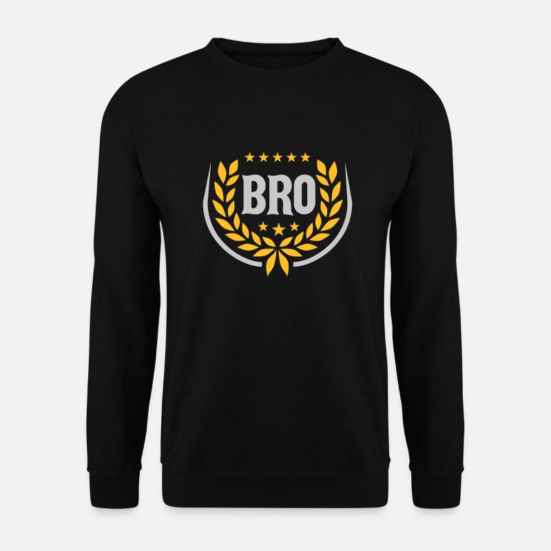 Laurel wreath Bro Text Logo - Unisex Sweatshirt - black