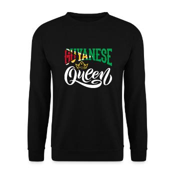 Guyanais Queen Guyana Guyana Drapeau - Sweat-shirt Unisexe - noir - Devant - Alina (178cm) & Michal (187cm)