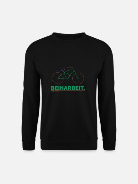 Beinarbeit und Punkt - schwarz grün - Unisex Pullover - Schwarz