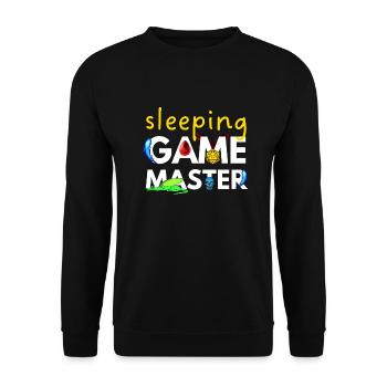 SCHLAFENDES SPIEL MASTER DRAGONS ADVENTURES RPG - Unisex Pullover - Schwarz - Vorne - Alina (178cm) & Michal (187cm)