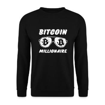 bitcoin millionaire BTC - Sweat-shirt Unisexe - noir - Devant - Alina (178cm) & Michal (187cm)