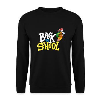 Back To School / Bonne Rentrée Scolaire - Sweat-shirt Unisexe - noir - Devant - Alina (178cm) & Michal (187cm)
