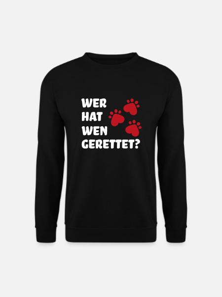 Tierschutz Hund - Unisex Pullover - Schwarz