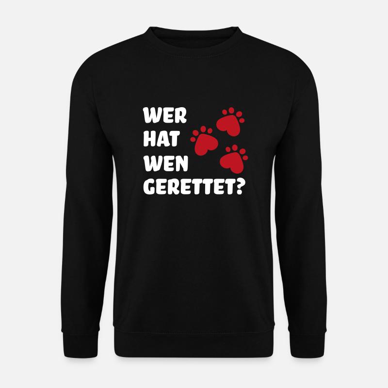 Tierschutz Hund - Unisex Pullover - Schwarz