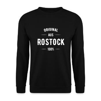 Rostock - Unisex Pullover - Schwarz - Vorne - Alina (178cm) & Michal (187cm)