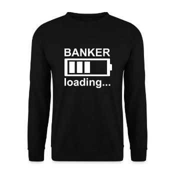 Banker Apprenticeship Bank Studies Bank Clerk - Unisex Sweatshirt - black - Front - Alina (178cm) & Michal (187cm)