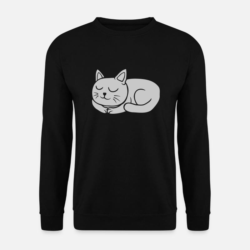 Chat endormi Comic - Sweat-shirt Unisexe - noir