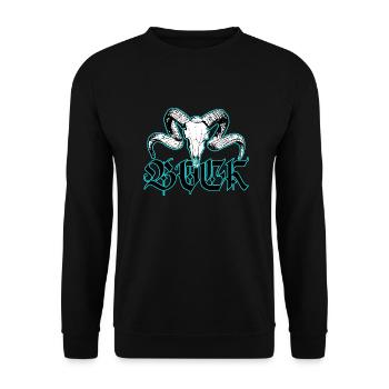 Bock - Unisex Pullover - Schwarz - Vorne - Alina (178cm) & Michal (187cm)