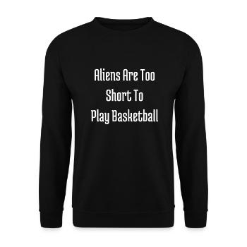 alien puns ankle breaker 90s basketball - Unisex Pullover - Schwarz - Vorne - Alina (178cm) & Michal (187cm)
