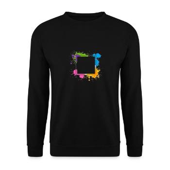 Lustiges Prinzip - Unisex Pullover - Schwarz - Vorne - Alina (178cm) & Michal (187cm)