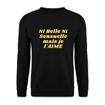Ni belle Ni Sensuelle - Sweat-shirt Unisexe - noir - Devant - Alina (178cm) & Michal (187cm)