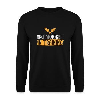 Archaeology Gift Archaeologist - Unisex Sweatshirt - black - Front - Alina (178cm) & Michal (187cm)