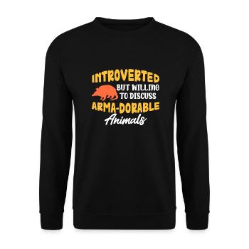 Cadeau de tatou Dicton drôle - Sweat-shirt Unisexe - noir - Devant - Alina (178cm) & Michal (187cm)