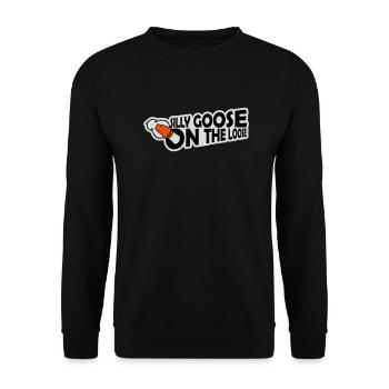 goose on the loose - Unisex Sweatshirt - black - Front - Alina (178cm) & Michal (187cm)