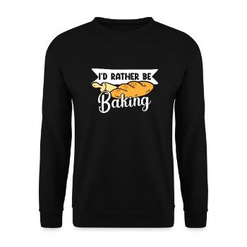 Bread Baking Baker Bakery Sourdough - Unisex Sweatshirt - black - Front - Alina (178cm) & Michal (187cm)