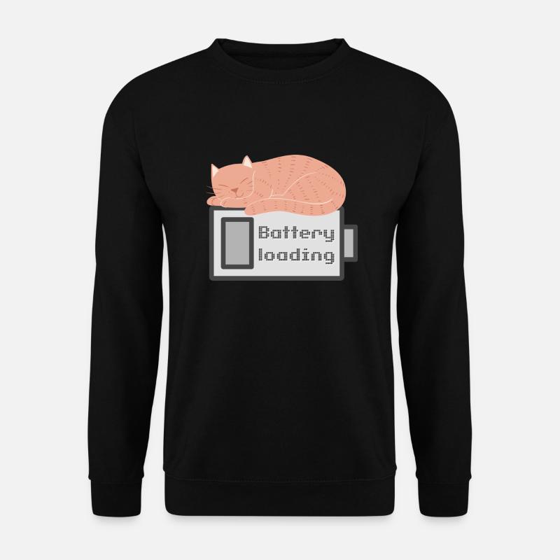 BATTERY LOADING CAT - Unisex Pullover - Schwarz
