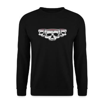 Horror Team Mug Skull - Sweat-shirt Unisexe - noir - Devant - Alina (178cm) & Michal (187cm)