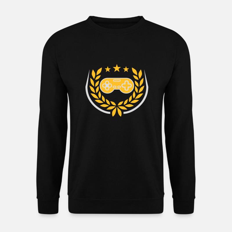 Lorbeerkranz Retro Gamer Controller - Unisex Pullover - Schwarz