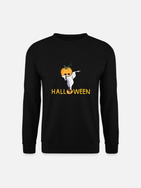 Pumpkin Ghost (b) - Unisex Sweatshirt - black
