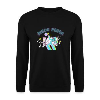 DISCO FEVER - Sweat-shirt Unisexe - noir - Devant - Alina (178cm) & Michal (187cm)