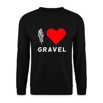 Gravel Bike Love Rennrad Fahrrad lustige Geschenk - Unisex Pullover - Schwarz - Vorne - Alina (178cm) & Michal (187cm)