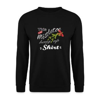 Mistletoe hanging shirt - Unisex Pullover - Schwarz - Vorne - Alina (178cm) & Michal (187cm)