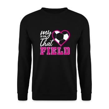 My Hearts Is On That Field Football Sports Lovers - Unisex Sweatshirt - black - Front - Alina (178cm) & Michal (187cm)