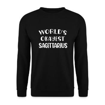 World's okayest sagittarius original gift zodiac - Sweat-shirt Unisexe - noir - Devant - Alina (178cm) & Michal (187cm)