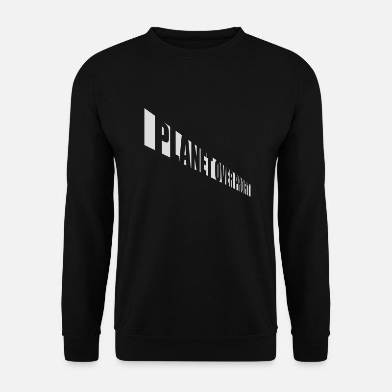 planet over profit quote - Unisex Sweatshirt - black