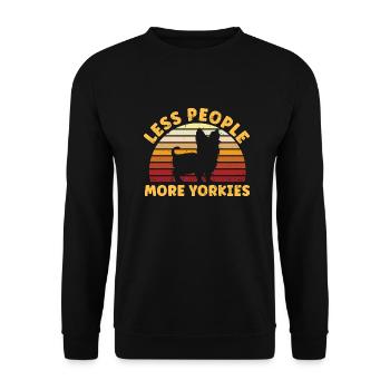 Yorkshire Terrier Yorkie Dog Cadeau - Sweat-shirt Unisexe - noir - Devant - Alina (178cm) & Michal (187cm)