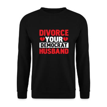 Divorce Your Democrate Husband Divorcee Ex-Wife Wo - Unisex Sweatshirt - black - Front - Alina (178cm) & Michal (187cm)