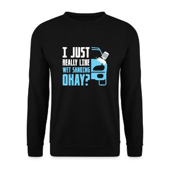 J’aime vraiment mouiller le sable, d’accord? Technologie de carrosserie automobile - Sweat-shirt Unisexe - noir - Devant - Alina (178cm) & Michal (187cm)